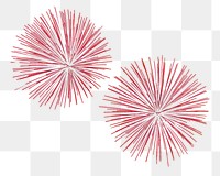 PNG Festive fireworks, collage element, transparent background