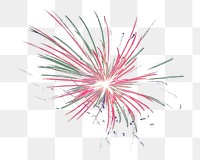 PNG Festive fireworks, collage element, transparent background