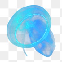 Floating jellyfish png, transparent background