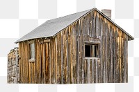 PNG Old cabin, collage element, transparent background