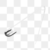 Png safety pin element, transparent background