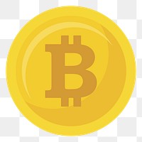 Bitcoin png illustration, transparent background