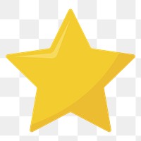 Yellow star png illustration, transparent background