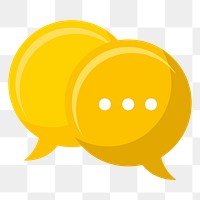 Speech bubble png illustration, transparent background