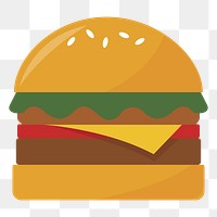 Hamburger png food illustration, transparent background