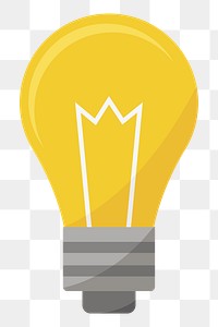 Light bulb png illustration, transparent background