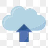 Uploading to cloud png illustration, transparent background