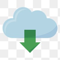 Downloading from cloud png element, transparent background