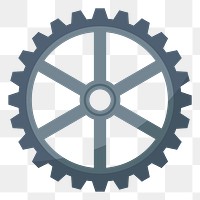 Cogwheel png illustration, transparent background