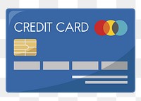 Credit card png illustration, transparent background