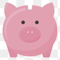 Piggy bank png illustration, transparent background