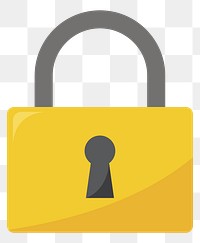 Padlock png illustration, transparent background