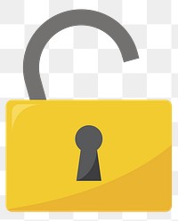 Padlock png illustration, transparent background