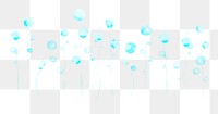 Blue dots png border, transparent background