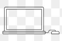 Laptop png illustration, transparent background