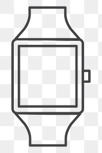 Smartwatch png illustration, transparent background