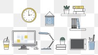 Png working space  design element, transparent background