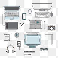 Png working space design element, transparent background