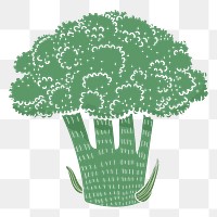 Broccoli png vegetable sticker, transparent background