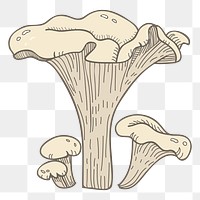 Mushroom png fungi sticker, transparent background