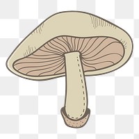 Mushroom png healthy food sticker, transparent background