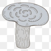 Mushroom png vegetable sticker, transparent background