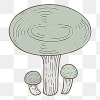 Mushroom png vegetable sticker, transparent background