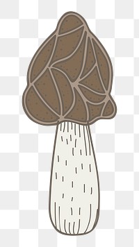 Mushroom png fungus sticker, transparent background