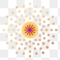 Png abstract geometric sunburst element, transparent background