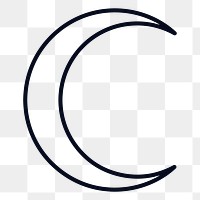 Crescent moon png, transparent background