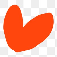 Png heart hand drawn illustration, transparent background