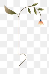 Png geometric abstract flower arch shape illustration, transparent background