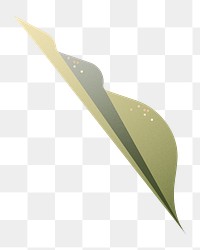 Png green geometric leaf illustration, transparent background