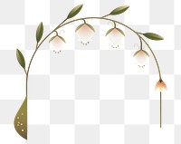 Png Spring flower arch border, transparent background