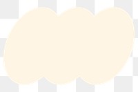 Beige badge png, overlapping circles design, transparent background