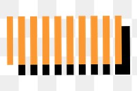 Orange stripes png shape, transparent background