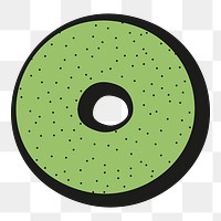 Green ring shape png, transparent background