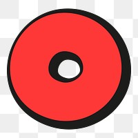 Red ring shape png, transparent background