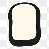 Beige rectangle shape png, transparent background