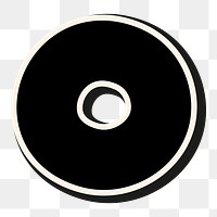 Black ring shape png, transparent background