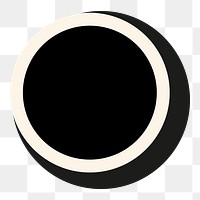 Black circle shape png, transparent background