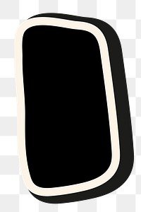 Black rectangle shape png, transparent background