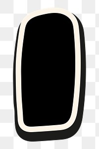 Black rectangle shape png, transparent background