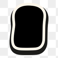 Black rectangle shape png, transparent background