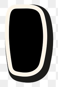 Black rectangle shape png, transparent background