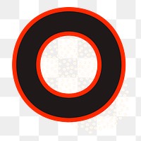 Black ring png shape, transparent background