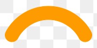 Orange squiggly line png, transparent background