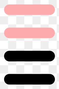 Black pink stripes png shape, transparent background