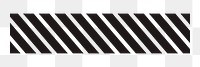 Black striped triangle png shape, transparent background