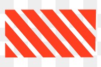 Red striped triangle png shape, transparent background